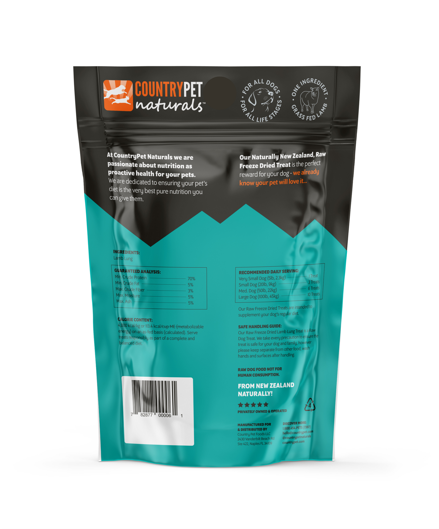 Lamb Lung Raw Freeze Dried - 1.8oz Bag TP