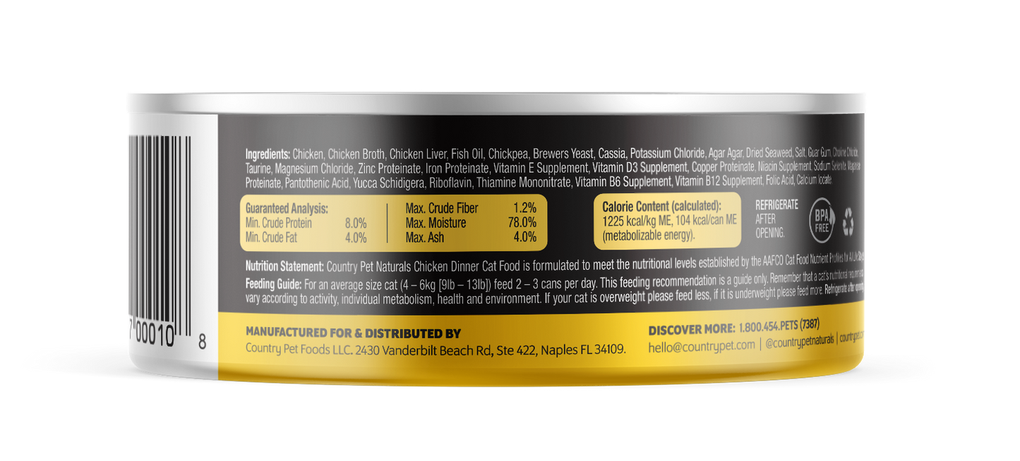 Chicken Cat Food 3oz Cans - Tasting Pack 3 cans