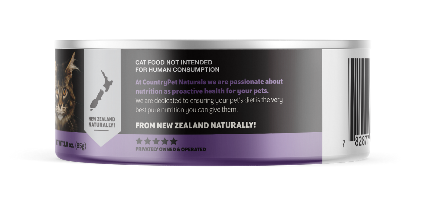 Venison Cat Food 3oz Cans - Tray of 18 Cans