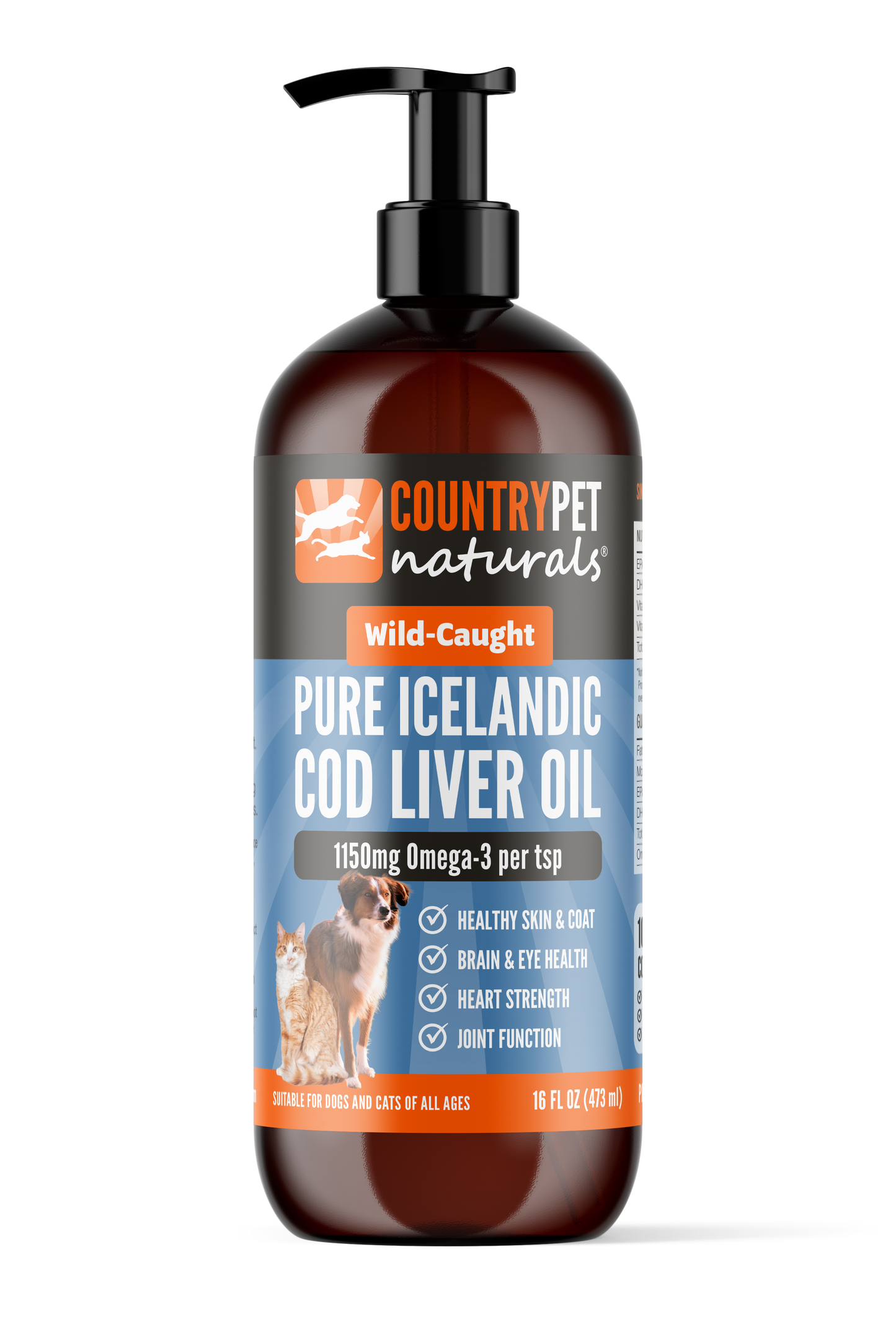Pure Wild-Caught Cod Liver Oil - 16oz