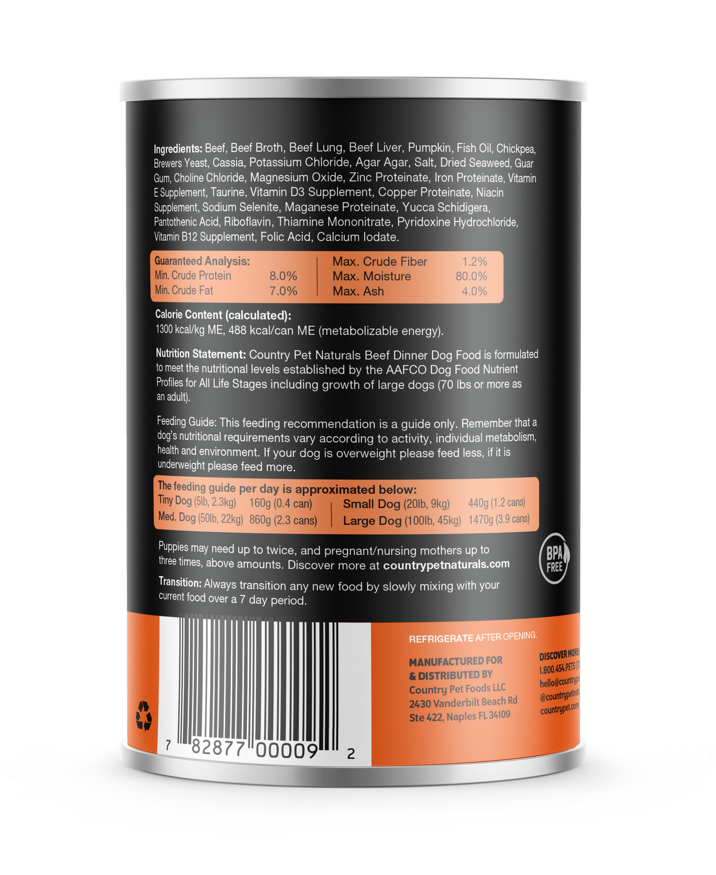 Beef Dog Food 13oz Cans - Tasting Pack 2 cans