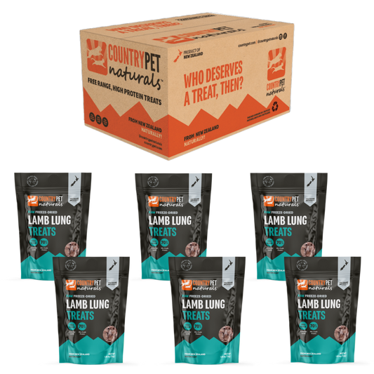 Lamb Lung Raw Freeze-Dried Treats Case (6 x 1.8oz Bags)