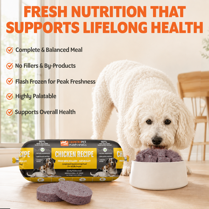 New Zealand Organic Chicken Frozen Dog Food - 1.5lb (8 rolls/case)