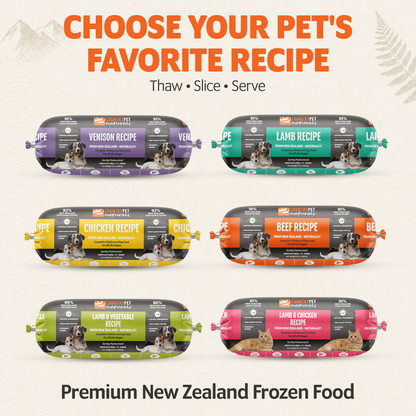 New Zealand Grass-Fed Lamb & Organic Chicken Frozen Cat Food - 1.5lb (8 rolls/case)