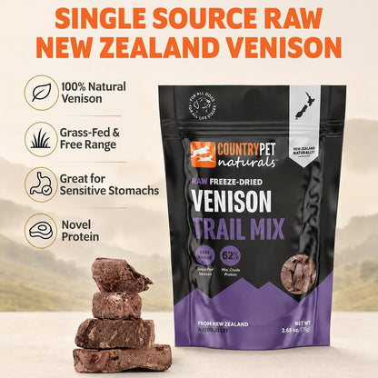 New Zealand Grass-Fed Venison Organs Raw Freeze-Dried - 2.7oz Bag