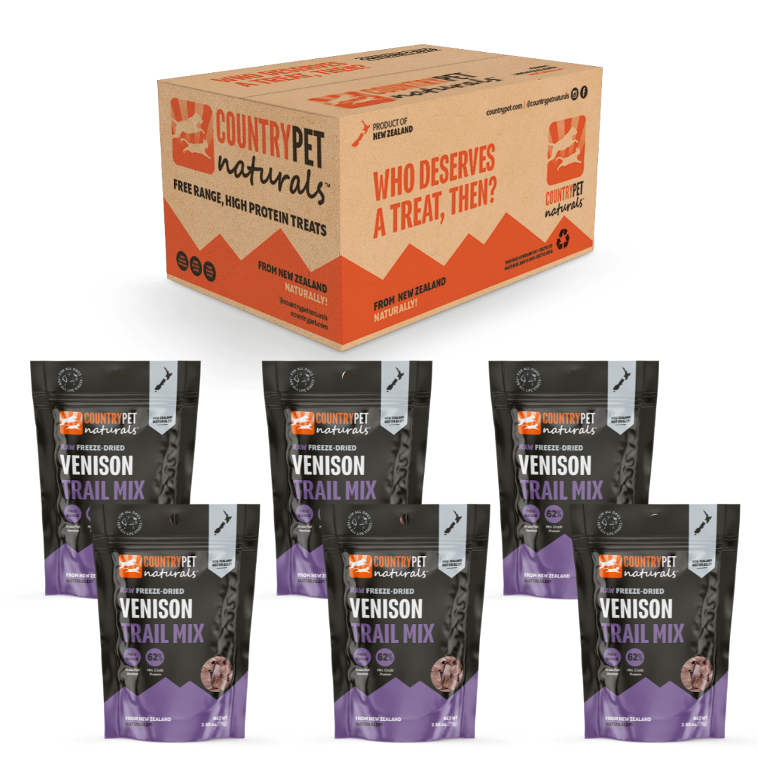 New Zealand Raw Freeze-Dried Venison Trail Mix Case (6 Bags)