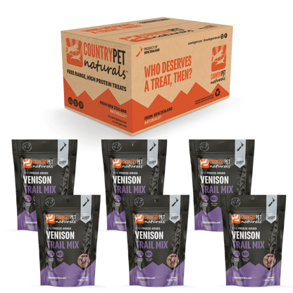 New Zealand Raw Freeze-Dried Venison Trail Mix Case (6 Bags)