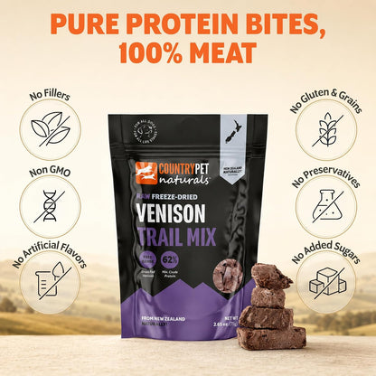 New Zealand Grass-Fed Venison Organs Raw Freeze-Dried - 2.7oz Bag