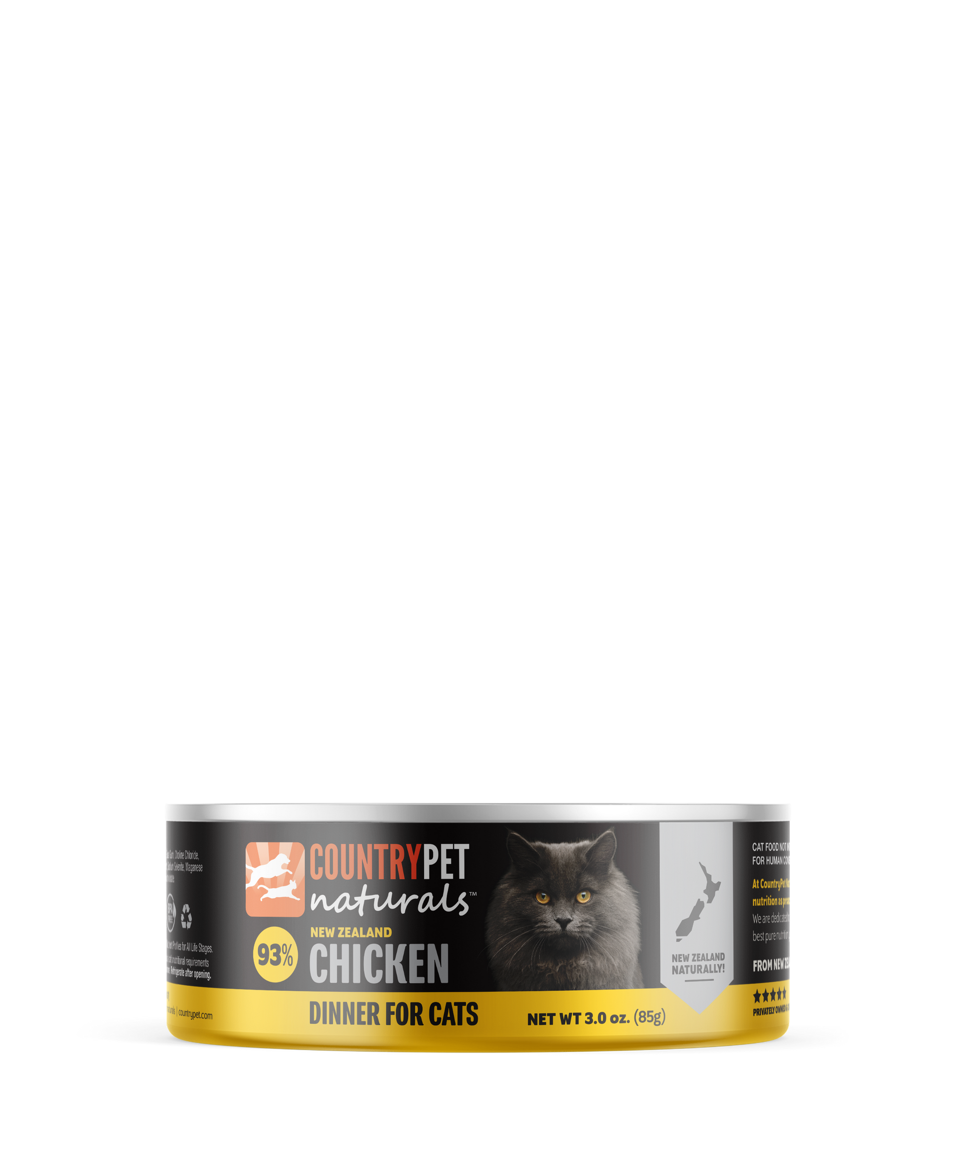 Chicken Cat Food 3oz Cans - Tray of 18 Cans – CountryPet Naturals