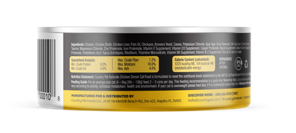 Chicken Cat Food 3oz Cans - Tray of 18 Cans
