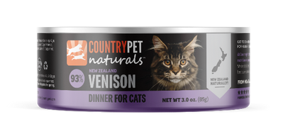 Venison Cat Food 3oz Cans - Tasting Pack of 3 Cans