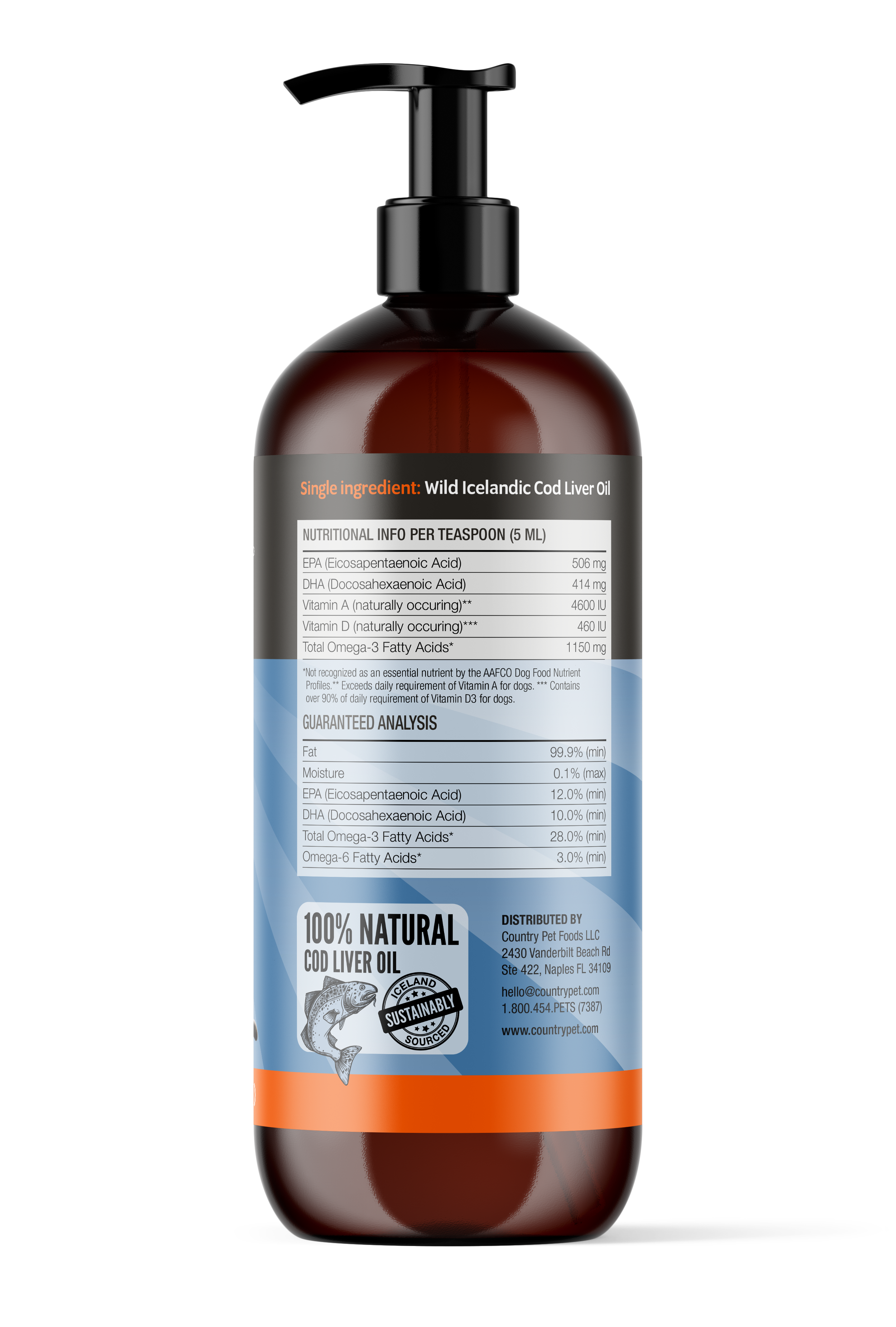 100% Icelandic Wild-Caught Cod Liver Oil 16 oz