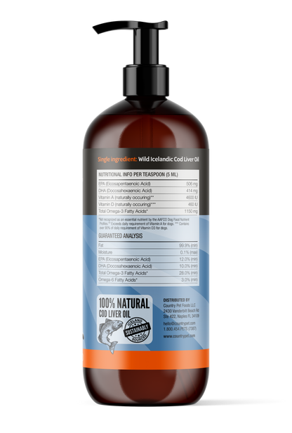 Pure Wild-Caught Cod Liver Oil - 16oz New Customer