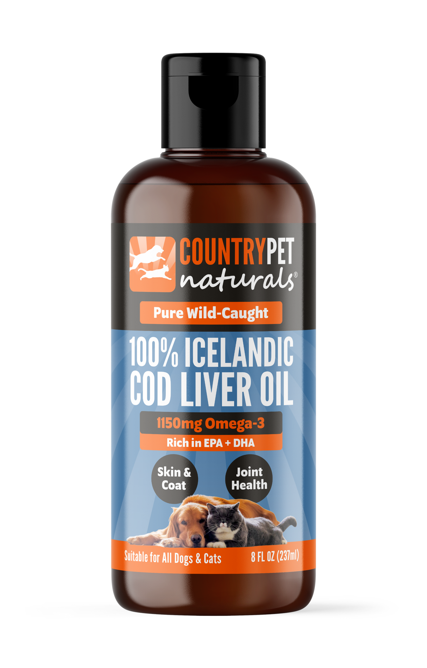 Pure Wild-Caught Cod Liver Oil 8 oz