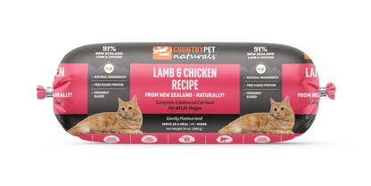 CountryPet Naturals™ New Zealand Lamb & Chicken Recipe Cat Food Rolls (8 x 1.5 lb Case)