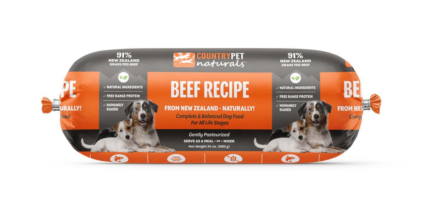 Beef Dog Food 1.5lb Frozen Roll - Single Roll