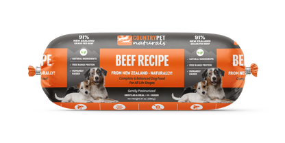 CountryPet Naturals™ New Zealand Beef Recipe Dog Food Rolls (8 x 1.5 lb Case)