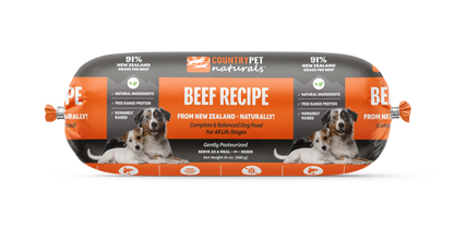 Beef Dog Food 1.5lb Frozen Rolls - Case of 8 Rolls