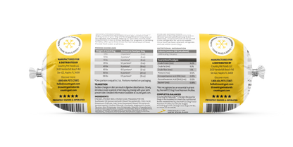 Chicken Dog Food 1.5lb Frozen Rolls - Single Roll