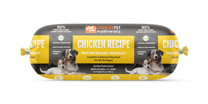 Chicken Dog Food 1.5lb Frozen Rolls - Single Roll