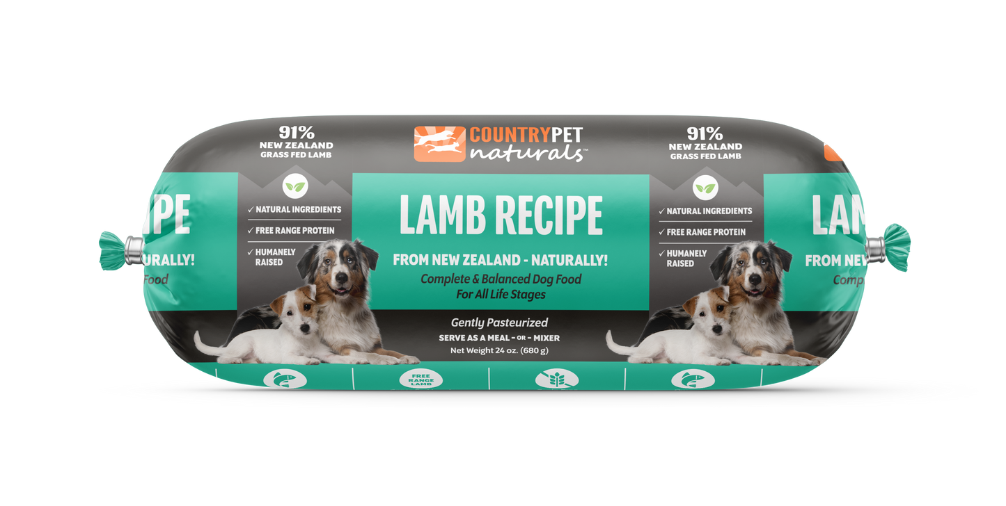 CountryPet Naturals™ New Zealand Lamb Recipe Dog Food Rolls (8 x 1.5 lb Case)