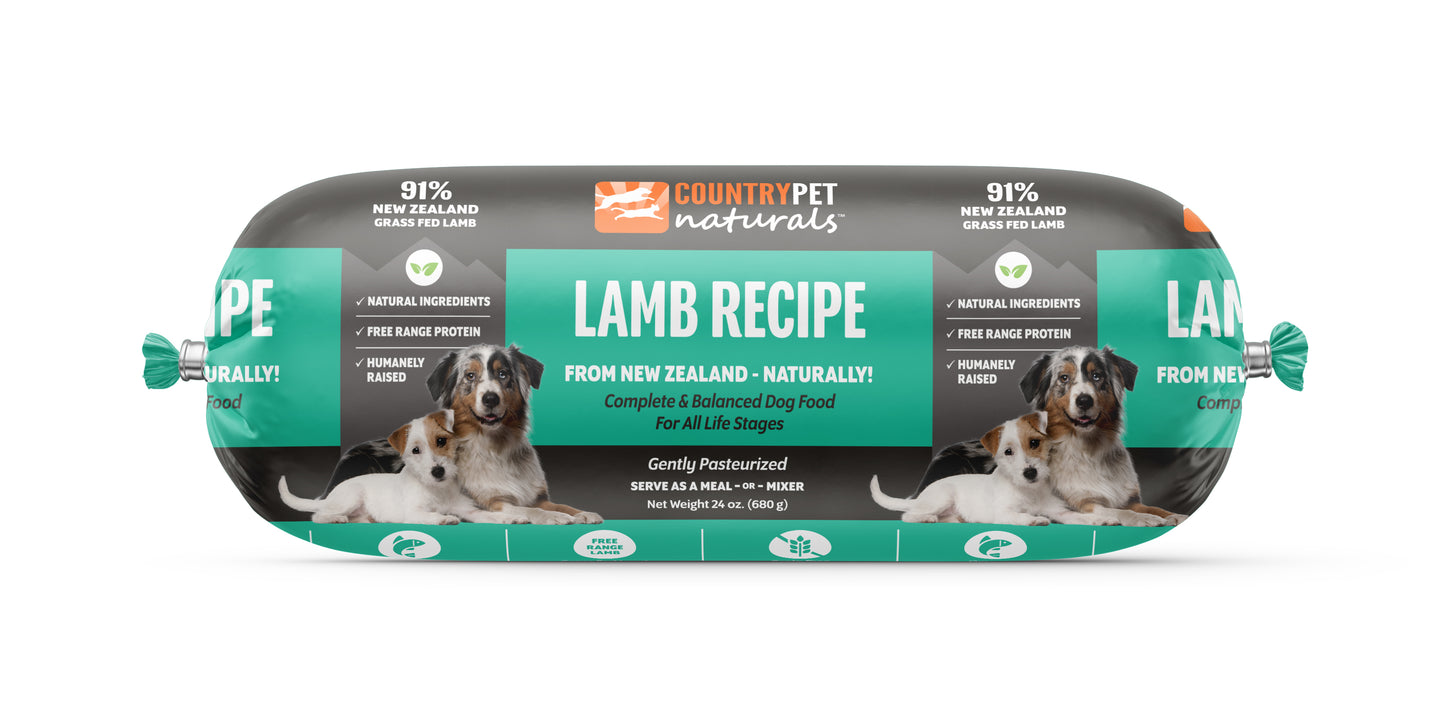 Lamb Dog Food 1.5lb Frozen Roll-Tasting Pack Single Roll