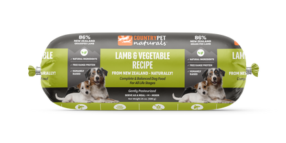 Lamb & Vege Dog Food 1.5lb Frozen Roll-Tasting Pack Single Roll