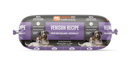 CountryPet Naturals™ New Zealand Venison Recipe Dog Food Rolls (8 x 1.5 lb Case)