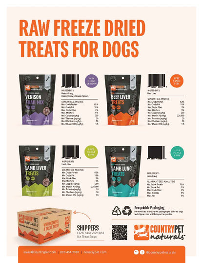 Lamb Liver Raw Freeze Dried - 4oz Bag