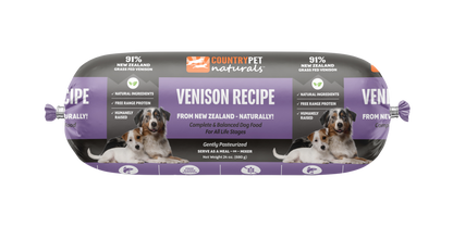 Venison Dog Food 1.5lb Frozen Roll-Tasting Pack Single Roll