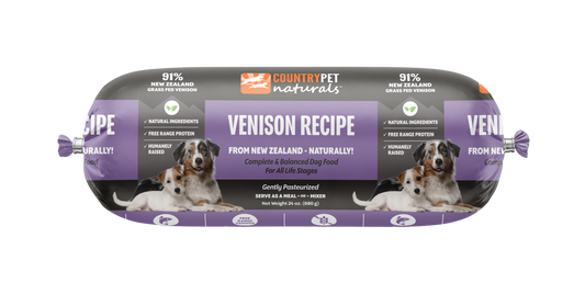 Venison Dog Food 1.5lb Frozen Roll-Tasting Pack Single Roll