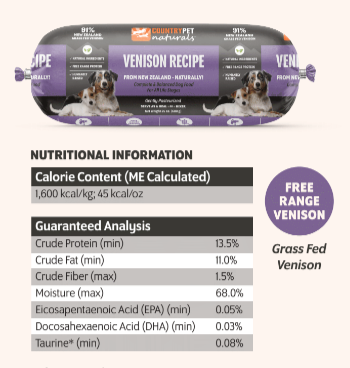 Venison dog sales food for allergies